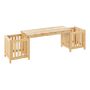 Outdoor bench, two-seater with two flower boxes, 173 × 48 × 40 cm