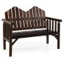 Outdoor bench, two-seater, with armrests, 120 × 68 × 99 cm