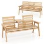 Outdoor bench, With folding table, 160 × 86 × 64 cm