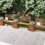 Outdoor bench with a flowerpot, 2 in 1