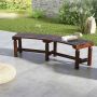 Outdoor bench, for 2 people, Brown, 139 × 36 × 41 cm