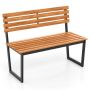 Outdoor bench, 2-seater, Black, 109.22 × 55.88 × 83.82 cm