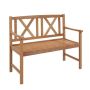 Outdoor bench, 2-seater, Brown, 120.7 × 86.4 × 55.9 cm