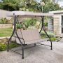 Outdoor swing, 3-seater, with adjustable canopy, 184 × 113 × 178 cm