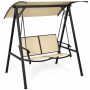 Outdoor swing, two-seater with canopy, 157.48 × 124.46 × 168.91 cm