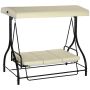 Outdoor swing Outsunny 195x117x175cm., white/black