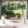 Outdoor swing frame, 2 hanging rings, 180.34 × 133.35 × 182.88 cm