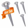 Комплект грунтовых анкеров для уличных светильников Relaxdays, 4 шт, Ø 11,6 × 30 см