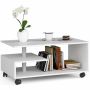 Coffee table Vini on casters, white