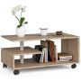 Coffee table Vini on casters, oak color