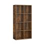 Living room shelf with 8 compartments, natural color