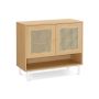 Shoe cabinet 35x80x70cm., light brown/white