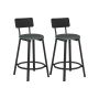 Bar stool set 39x39x82cm., black