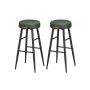 Bar stool set 51.6x51.6x76.2cm., black/green