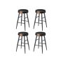 Bar stool set 49.5x49.5x63cm., black/brown