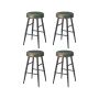 Bar stool set 49.5x49.5x63cm., black/green