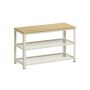 Shoe bench 30x73x45cm., cream/light brown color
