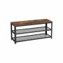 Shoe rack 100 x 30 x 45 cm., brown/black
