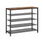 Shoe shelf 30x120x92.5cm., black/brown