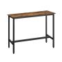Bar table 40x120x90cm., brown/black