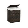 Laundry basket, hand-woven, brown