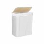 Bamboo laundry basket, 100l capacity, white
