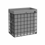 Laundry basket 110L, black-gray