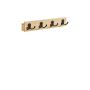 Wall-mounted clothes rack 4.8x40x7cm., light brown/black