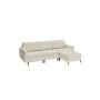 Sofa 150x237x85.6cm., cream/black