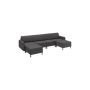 Sofa 150x308x85.6cm., dark gray
