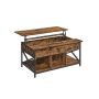 Coffee table 60x100x62cm., brown/black