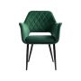 Set of 2 dining chairs with armrests