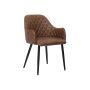 Set of 2 vintage dining chairs, brown