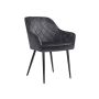 Set of 2 upholstered dining chairs, grey