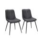 Set of 2 dining chairs 56x50.3x81cm., black