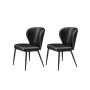Set of 2 dining chairs 55x52x80.7cm., black