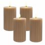 LED-plokk-küünlad Relaxdays, 4 tk, 13 × 7,5 cm