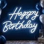 LED-sünnipäevasilt Relaxdays 10051878_1082, HAPPY BIRTHDAY, 28 × 40 × 1 cm