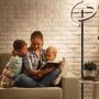 LED-põrandalamp, hämardatav, Must, 171–185 × 30,5 × 25 cm