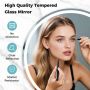 LED bathroom mirror, touch control, Ø 70 × 2.8 cm