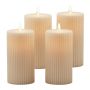 LED-küünlad Relaxdays 10051758_125, 4 tk, Ø 8 × 17,5 cm
