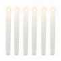 LED-küünalde komplekt Relaxdays, 6 tk, Valge, 25 × 2,2 cm