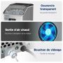 Ice maker, 2.4 l, up to 22 kg in 24 hours, Silver, 35.5 × 37.5 × 28 cm
