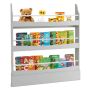Shelf, 3-Tier, 2 Anti-Tip Sets, White/Gray, 39 × 45 × 5.5 inches