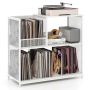 Shelf for vinyl records, 3-tier, 83 × 76.5 × 36 cm