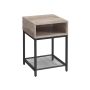 Nightstand with open compartment, gray/black