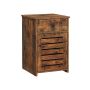 Bedside table LET152X01 40 x 40 x 60 cm., brown/black