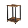 Side table 34 x 34 x 50 cm., brown/black