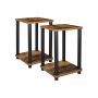 Side table set LET181X01, 2 pieces, brown/black