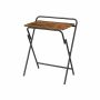 Folding table LET370B01, brown/black